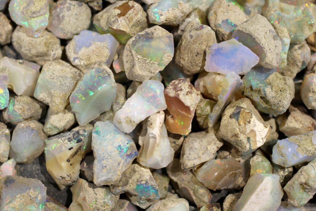 raw opal stones