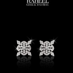 Raheel Zircon Earrings, Silver and Zircon Jewelry, Victorian Style Earrings