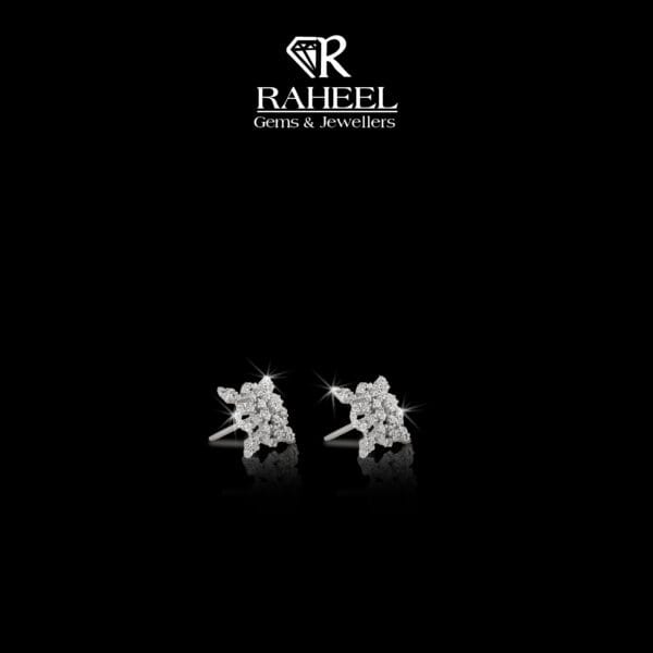 Raheel Zircon Earrings, Silver and Zircon Jewelry, Victorian Style Earrings